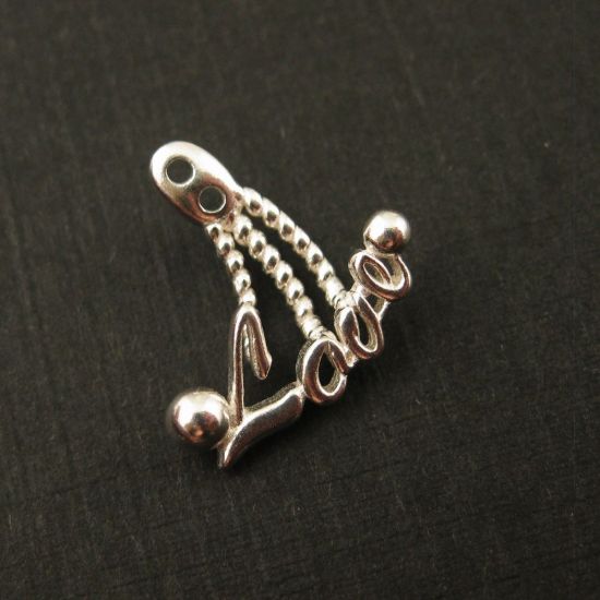 Wholesale Sterling Silver Love Drop Pendant, Charms and Pendants for Jewelry Making, Wholesale Findings