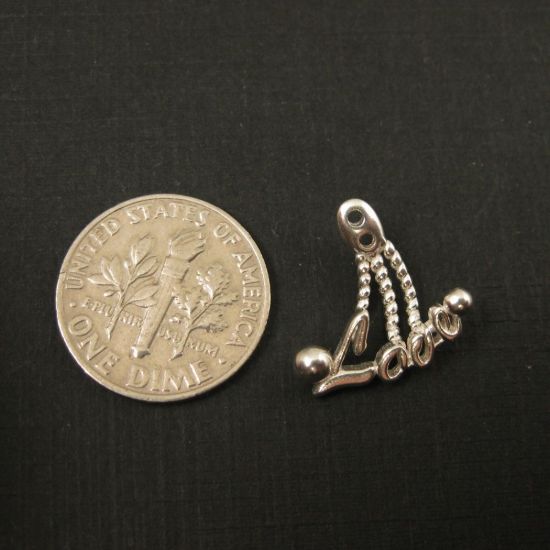 Wholesale Sterling Silver Love Drop Pendant, Charms and Pendants for Jewelry Making, Wholesale Findings