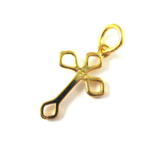 Wholesale Gold plated Sterling Silver Fancy Cross Charm, Charms and Pendants for Jewelry Making, Wholesale Findings