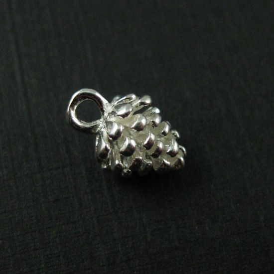 Wholesale Sterling Silver Pine Cone Charm, Charms and Pendants for Jewelry Making, Wholesale Findings