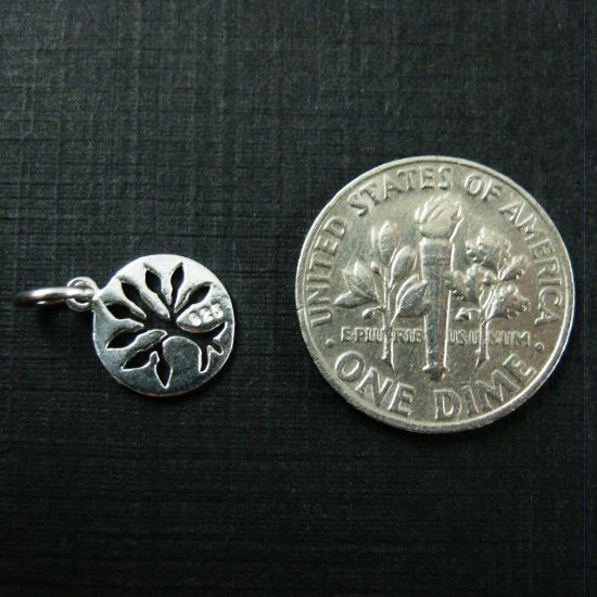 Wholesale 925 Sterling Silver Tiny Tree of Life Coin Charm - 9mm (1 pc)