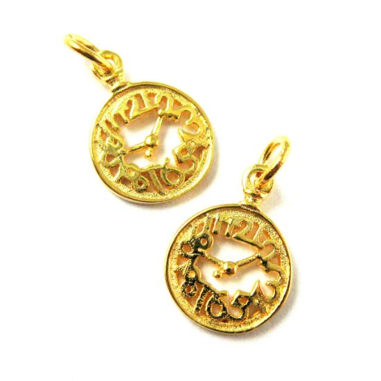 Wholesale Gold plated Sterling Silver Pocket Watch Charm, Charms and Pendants for Jewelry Making, Wholesale Findings
