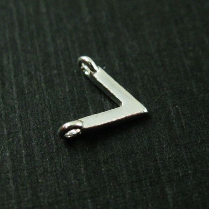 Wholesale Sterling Silver Chevron Point Connector Charm, Charms and Pendants for Jewelry Making, Wholesale Findings