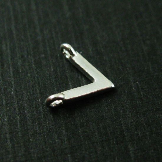 Wholesale Sterling Silver Chevron Point Connector Charm, Charms and Pendants for Jewelry Making, Wholesale Findings