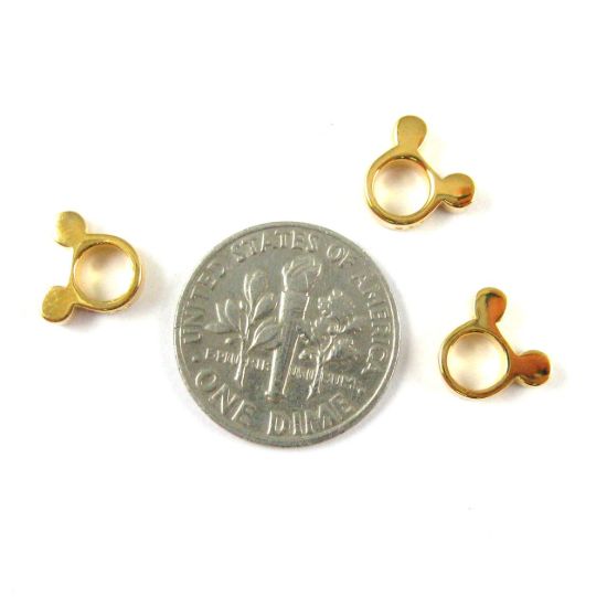 Wholesale Gold plated Sterling Silver Mouse Ears Charm, Charms and Pendants for Jewelry Making, Wholesale Findings