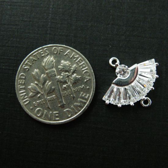 Wholesale Sterling Silver Oriental Hand Fan Charm, Charms and Pendants for Jewelry Making, Wholesale Findings