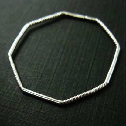 Wholesale Sterling Silver Octagon Closed Ring Connector 29mm, Charms and Pendants for Jewelry Making, Wholesale Findings