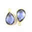 Wholesale Gold plated Sterling Silver Small Teardrop Bezel Iolite Quartz Gemstone Pendant, Wholesale Gemstone Pendants for Jewelry Making