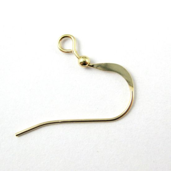 Wholesale Gold Filled Flat Fishhook with Ball for Jewelry Making, Wholesale Earwire and Findings