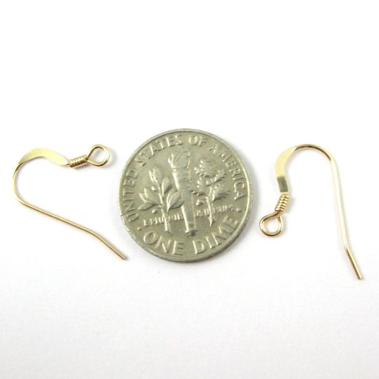 Wholesale Gold Filled Flat Fishhook with Coil for Jewelry Making, Wholesale Earwire and Findings
