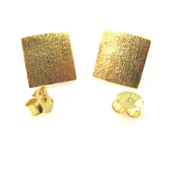 Wholesale Gold plated  Sterling Silver Textured Square Earwire for Jewelry Making, Wholesale Earwire and Findings