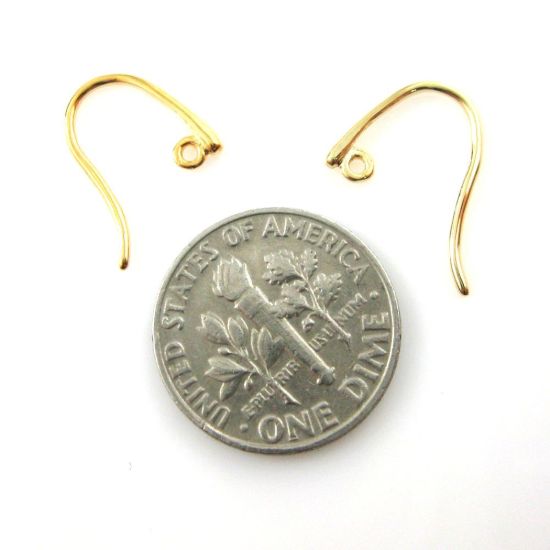 Wholesale Gold plated Sterling Silver Sleek Sexy Fishhooks for Jewelry Making, Wholesale Earwire and Findings