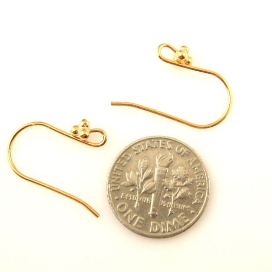 Wholesale Gold plated Sterling Silver Fancy Fishhook with Bal Flower for Jewelry Making, Wholesale Earwire and Findings