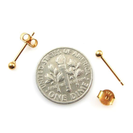 Wholesale Gold plated Sterling Silver Simple Silver Stud Earrings for Jewelry Making, Wholesale Earwire and Findings