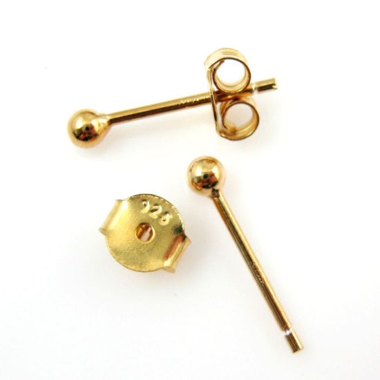Wholesale Gold plated Sterling Silver Simple Silver Stud Earrings for Jewelry Making, Wholesale Earwire and Findings