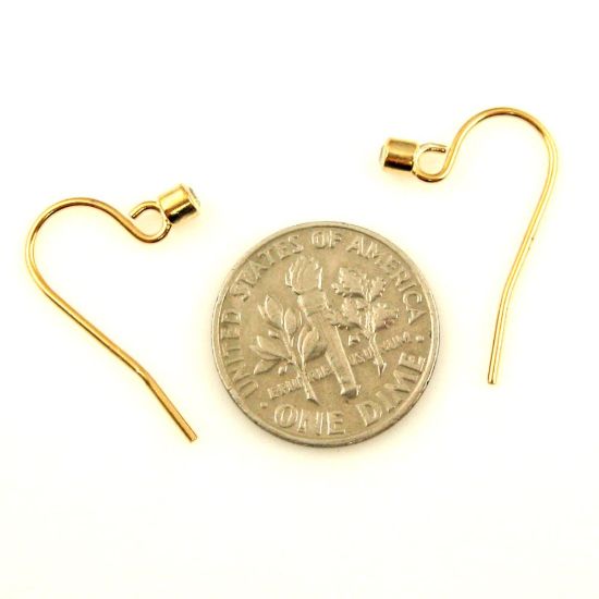 Wholesale Gold plated Sterling Silver Fancy Fishhook with CZ Stone Cup for Jewelry Making, Wholesale Earwire and Findings
