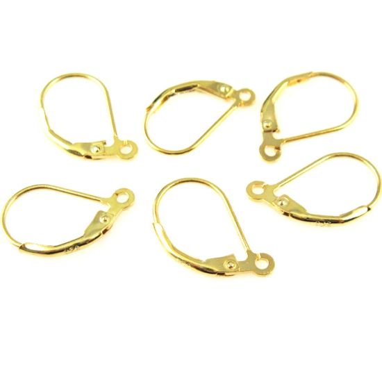 Wholesale Gold plated Sterling Silver Leverback Earwire  for Jewelry Making, Wholesale Earwire and Findings