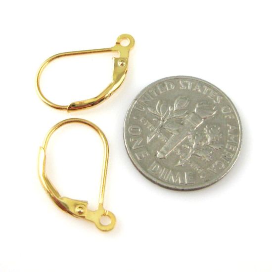 Wholesale Gold plated Sterling Silver Leverback Earwire  for Jewelry Making, Wholesale Earwire and Findings