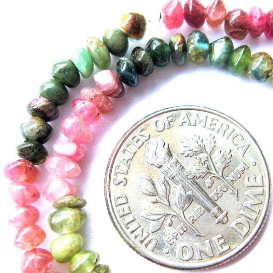 Wholesale Tourmaline-Semi Precious Gemstones,Loose Gemstones,Gemstone Beads-Plain Button Beads-3.5-4 mm