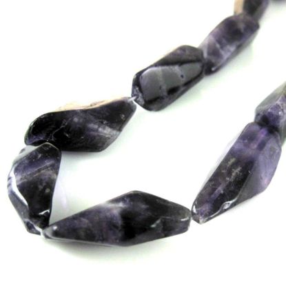 Wholesale Zebra Amethyst Natural Stone Beads - Smooth Irregular Shape - February Birthstone (Sold Per Strand)