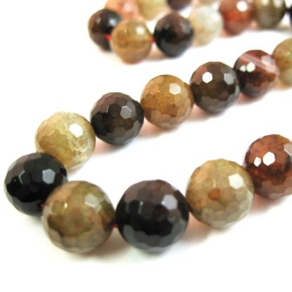 Wholesale Multi-Colored Agate Beads - Faceted Round 10mm (Sold Per Strand)