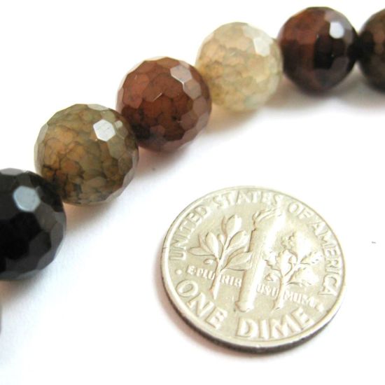 Wholesale Multi-Colored Agate Beads - Faceted Round 10mm (Sold Per Strand)