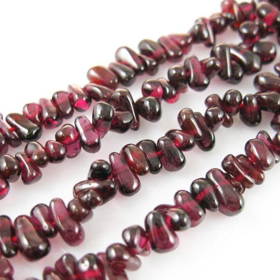 Wholesale Garnet Beads - Tiny Smooth Chips - January Birthstone (Sold Per Strand)