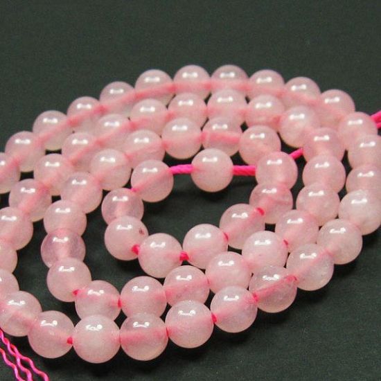 Wholesale Pink Jade Beads - 6mm Smooth Round (Sold Per Strand)