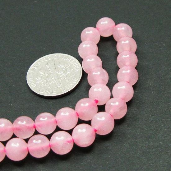 Wholesale Pink Jade Beads - 6mm Smooth Round (Sold Per Strand)