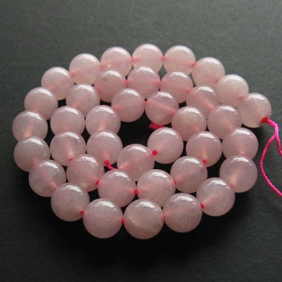 Pink Jade Beads - 10mm Smooth Round (Sold Per Strand)