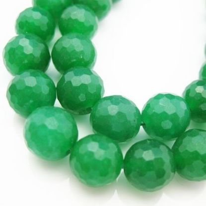 Wholesale Green Jade - Faceted Round 10mm (Sold Per Strand)