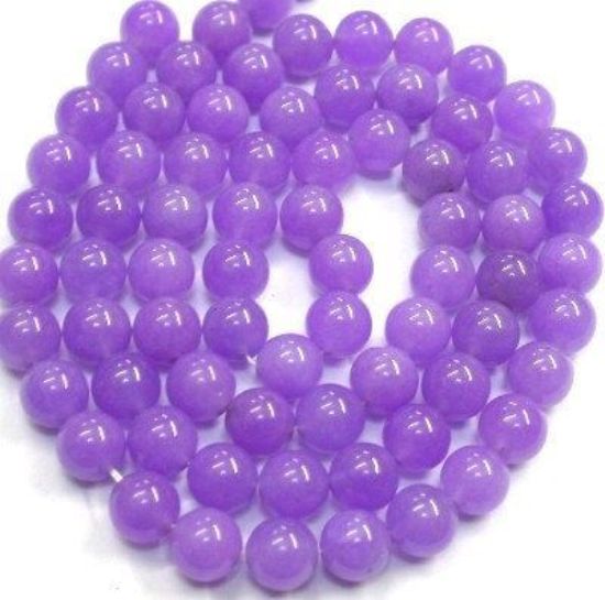 Wholesale Purple Jade Beads - 10mm Smooth Round (Sold Per Strand)