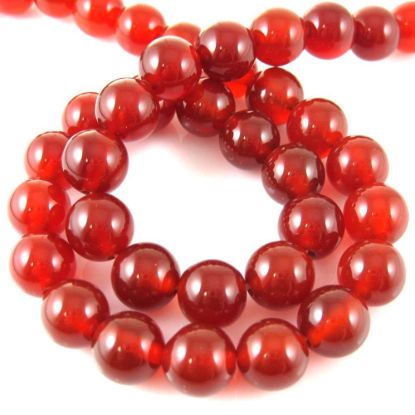 Wholesale Red Brown Jade Beads - 10mm Smooth Round (Sold Per Strand)