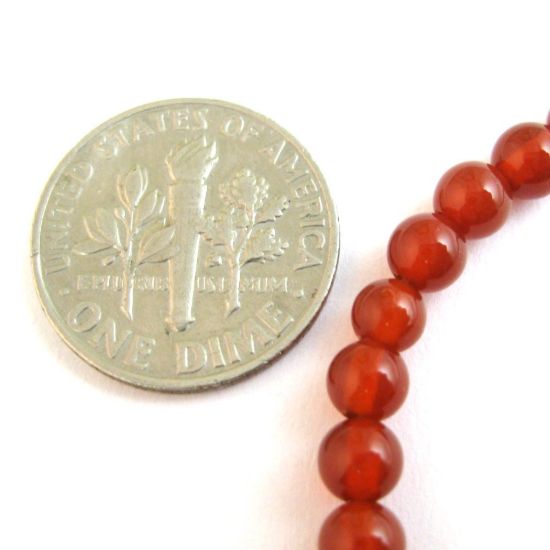 Wholesale Red Jade Beads - 4mm Smooth Round (Sold Per Strand)
