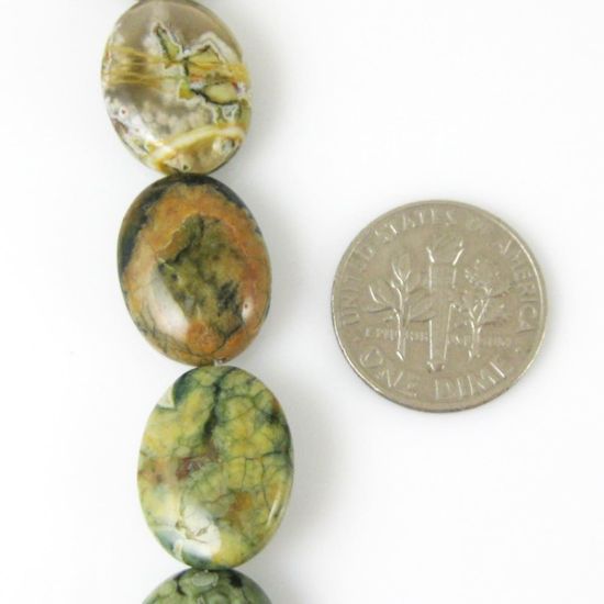 Wholesale Jasper Beads - 15x12mm Smooth Oval (Sold Per Strand)