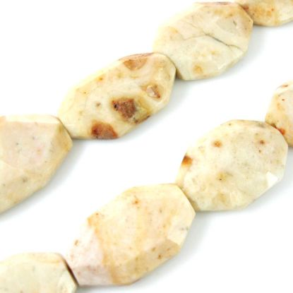 Wholesale Jasper Natural Stone Beads - 40x20mm  Flat Geometric (Sold Per Strand)