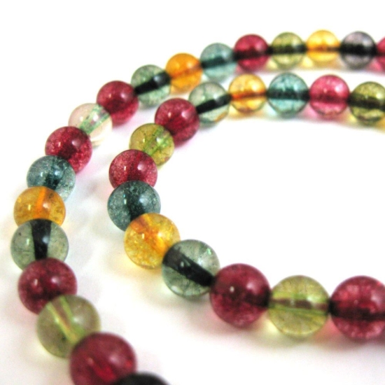 Wholesale Multi-Colored Quartz Beads - 6mm Smooth Round (Sold Per Strand)