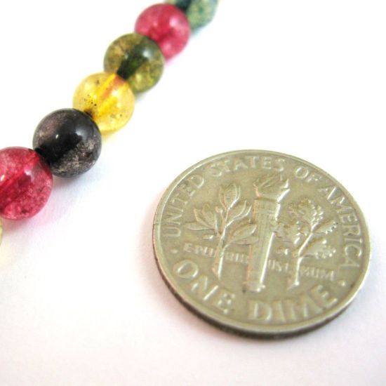 Wholesale Multi-Colored Quartz Beads - 6mm Smooth Round (Sold Per Strand)