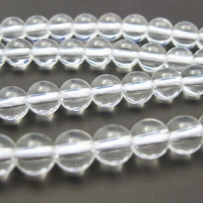Wholesale Natural Clear Crystal Quartz Beads - 6mm Smooth Round - April Birthstone (Sold Per Strand)