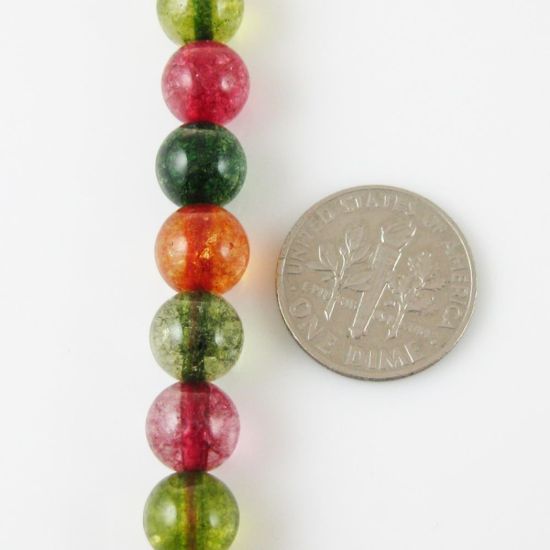 Wholesale Multi-Colored Quartz Beads - 8mm Smooth Round (Sold Per Strand)