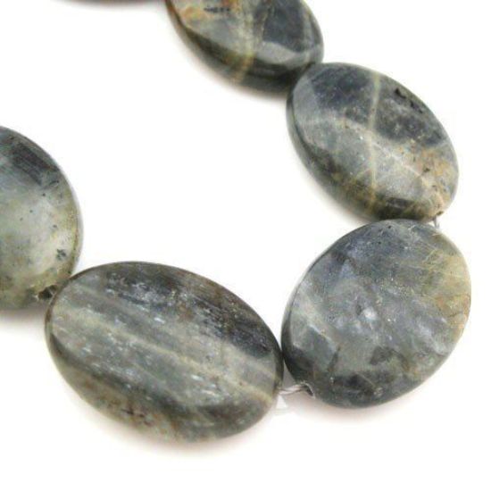 Wholesale Labradorite Beads - 25x18mm Smooth Oval (Sold Per Strand)