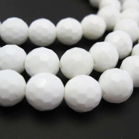 Wholesale Giant Clam Shell Beads - 8mm Faceted Round (Sold Per Strand)