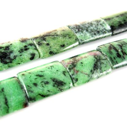 Wholesale Ruby Zoisite Beads - 22x15mm Smooth Rectangular (Sold Per Half Strand)