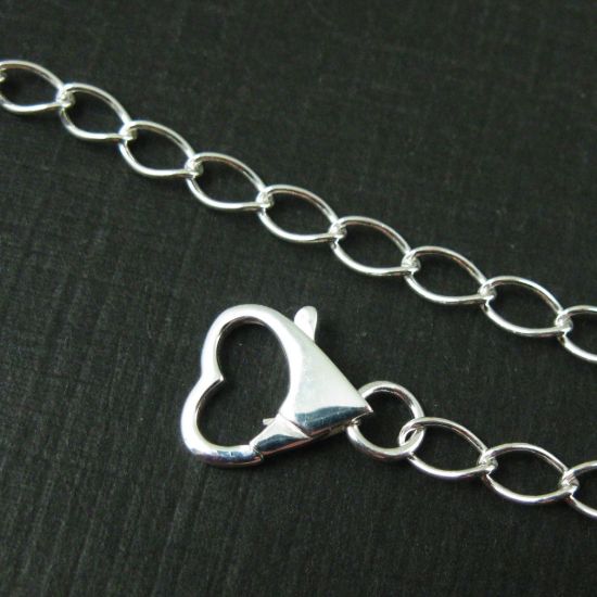 Wholesale Sterling Silver Large Heart Lobster Clasp Charm (1 pc)