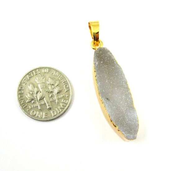 Wholesale Druzy Gemstone Natural Druzy Agate Marquis Pendant Wholesale Pendants for Jewelry Making