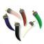 Wholesale Pave Pendant Green Jade Tusk Horn Wholesale Pendants for Jewelry Making