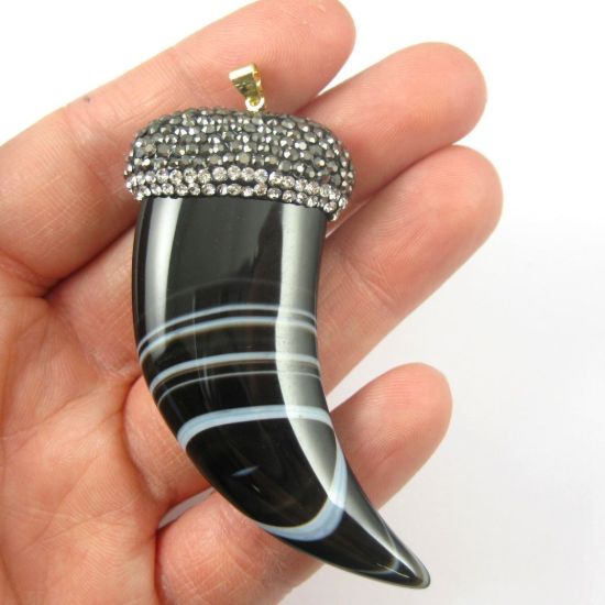 Wholesale Pave Pendant Large Green Lace Agate Wholesale Pendants for Jewelry Making