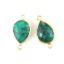 Wholesale Bezel Gemstone Links - 10x14mm Faceted Pear - Dyed Emerald