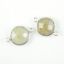 Wholesale Sterling Silver Gold Rutilated Quartz Coin Bezel Gemstone Connector Links, Wholesale Gemstone Charms and Pendants for Jewelry Making