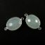 Wholesale Sterling Silver Bezel Gemstone Link - Faceted Oval Shape - Aqua Chalcedony